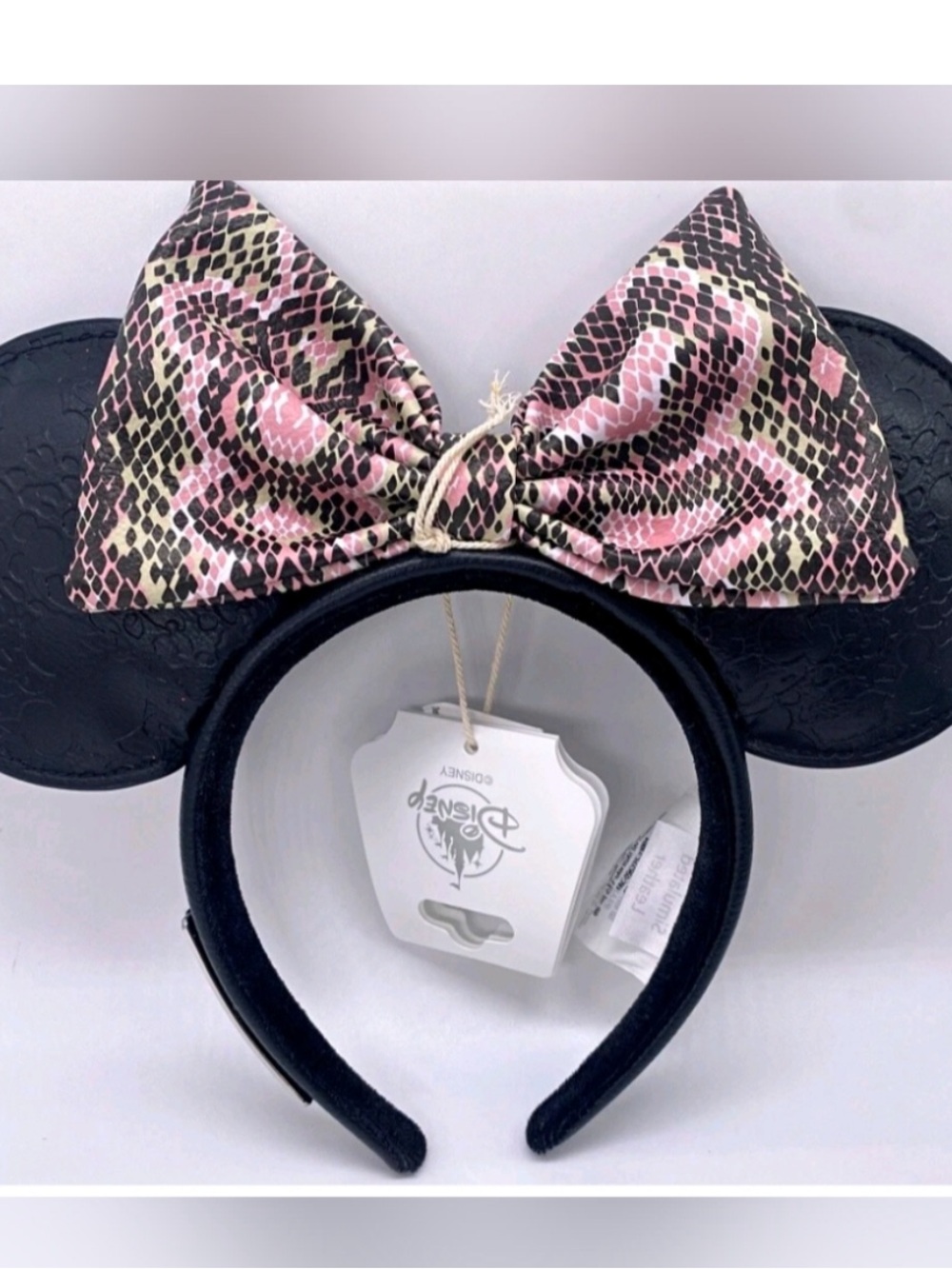 Loungefly Disney Animal Kingdom Black and Pink Minnie Mouse Ears Headband NWT